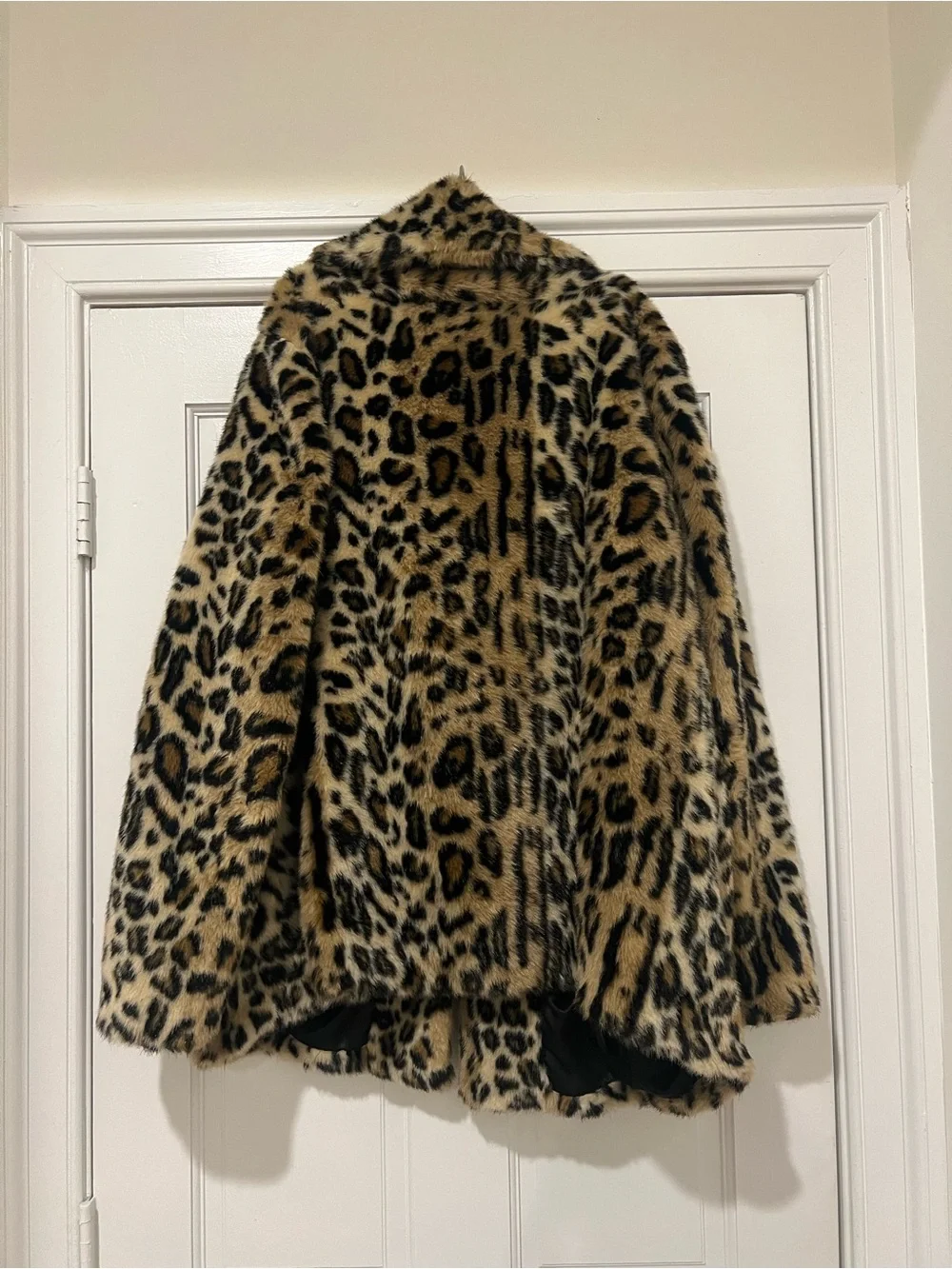 ASOS Women’s Leopard Print Faux Fur Jacket
